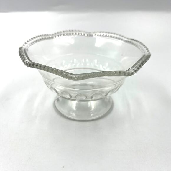 Vintage Carolina Pressed Clear Glass Hobnail Decorative Bowl Compote Dish Footed - Picture 2 of 8
